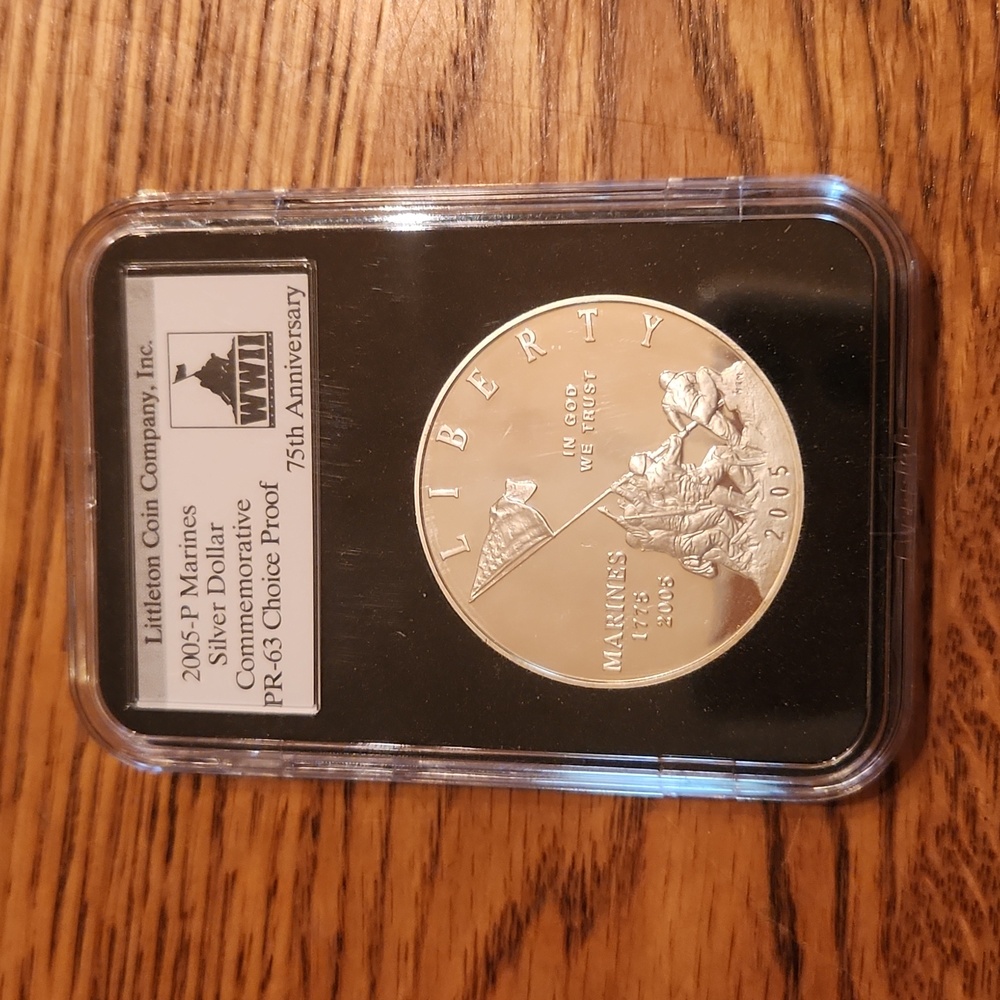 2005 P Marine Corps Silver Dollar PF70 Ultra Cameo NGC C722